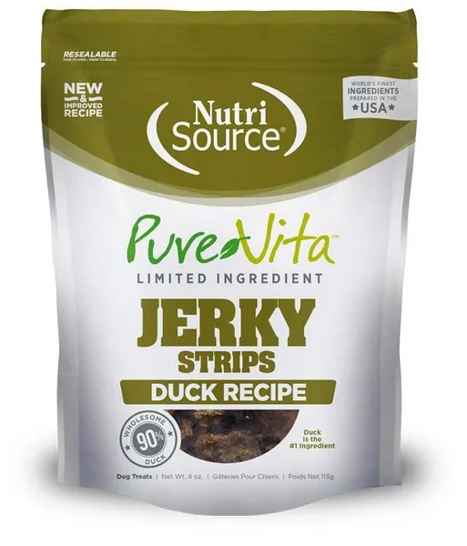 4 oz. Nutrisource Pure  Duck Jerky - Items on Sale Now